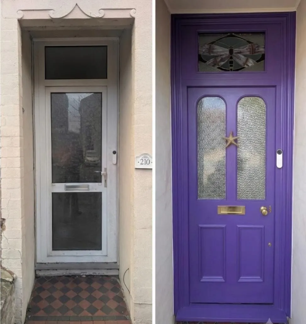 Front door and fan light - photo 1 of 3